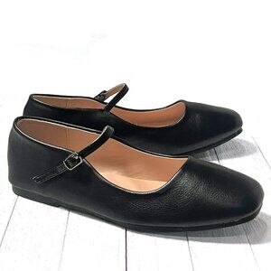 New Women Black Square Toe Mary Jane Ballet Flats